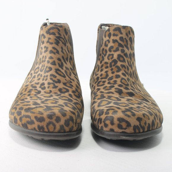Taryn Rose Leopard Chelsea Booties SZ EU38 US6 - Picture 3 of 15